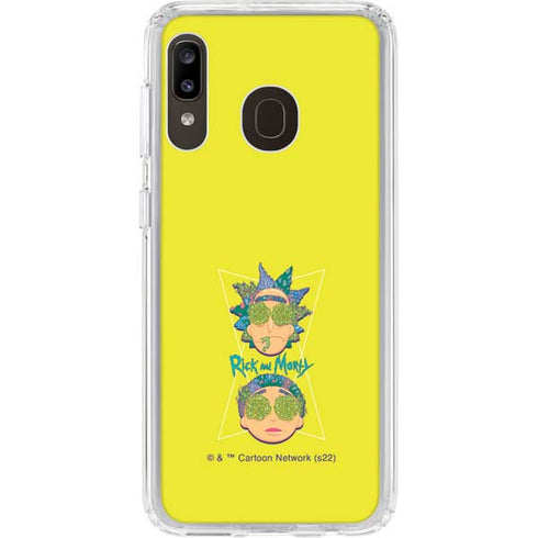 Adult Swim Rick and Morty Rick and Morty Portal Eyes Galaxy A20 Clear Case